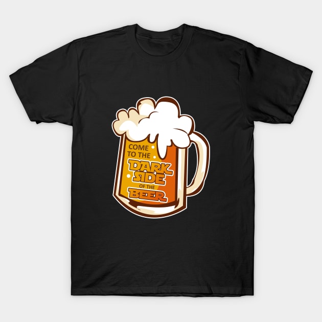 Dark Side of The BEER - Funny Retro Vintage Octoberfest T-Shirt T-Shirt by JDaneStore